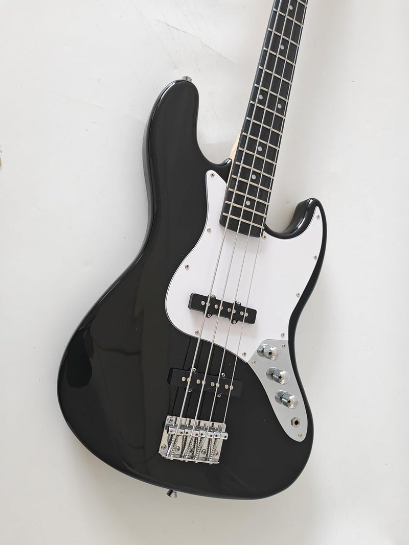 Electric Jazz Bass Guitar Black Color (JZBK)